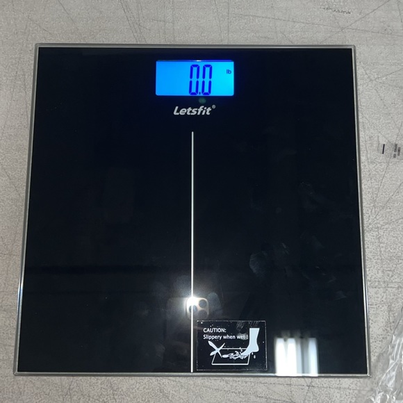 Letsfit Digital Body Weight Scale Step-400LB Black (New- Never Used) - Picture 1 of 6